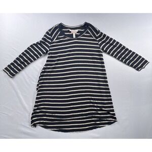 Jessica Simpson Nursing Sweater Womens Small Striped Black Cream Long Sleeve